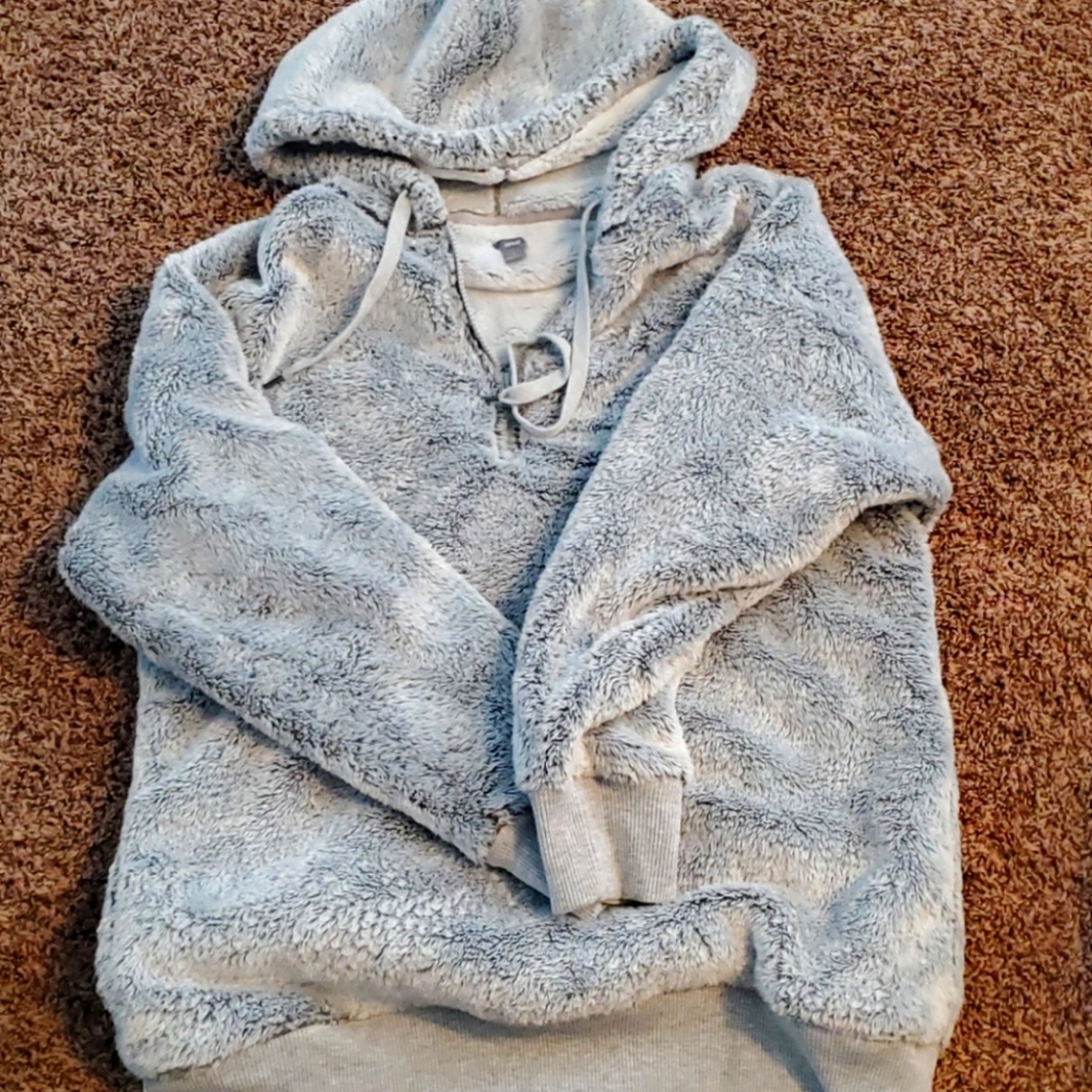 Aerie Fuzzy Hooded Sweatshirt